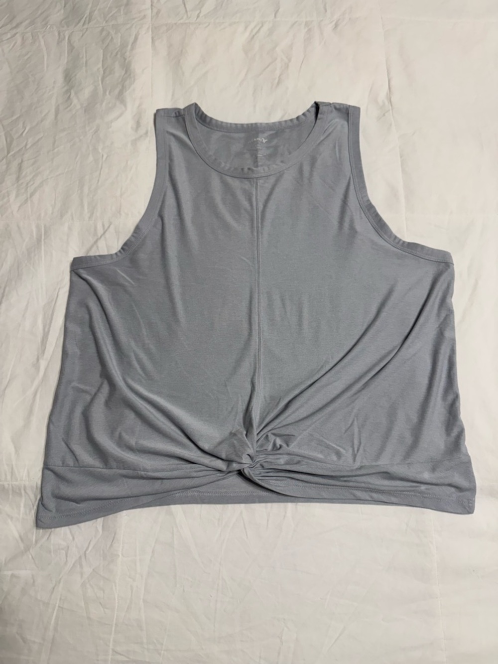 Old Navy Light Gray Twist-Front Tank Top